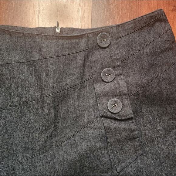 SANDRO SPORTSWEAR JEAN SKIRT WITH BUTTONS SIZE 8 ZIP BACK - Picture 4 of 6
